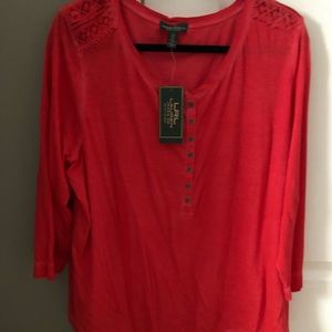 Ralph Lauren shirt with pattern shoulders
